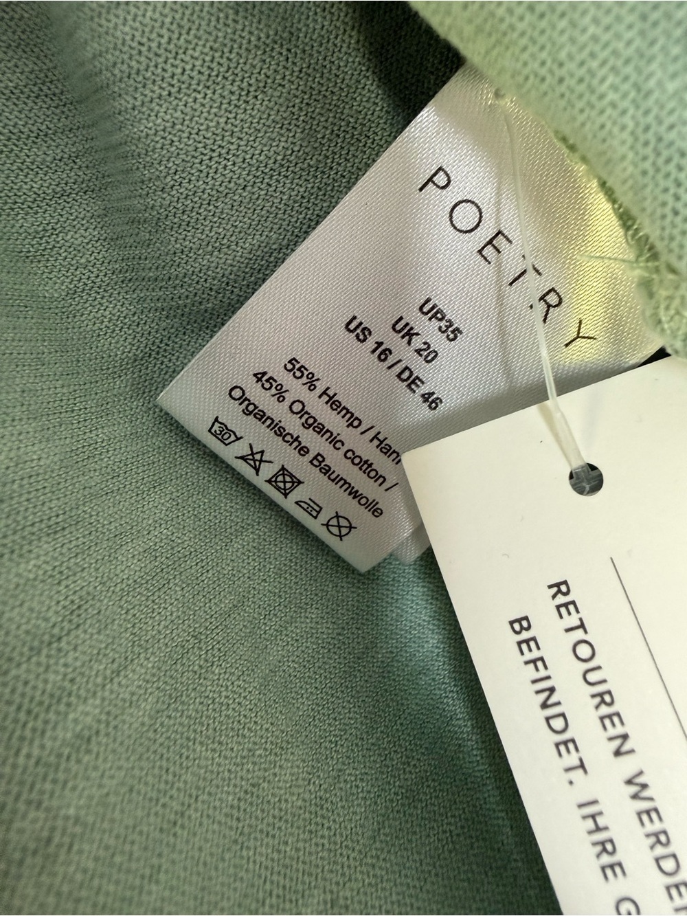 π Poetry Organic Cotton Hemp V-Neck Tee Lightweight Beachy Coastal Lagenlook - Picture 6 of 9